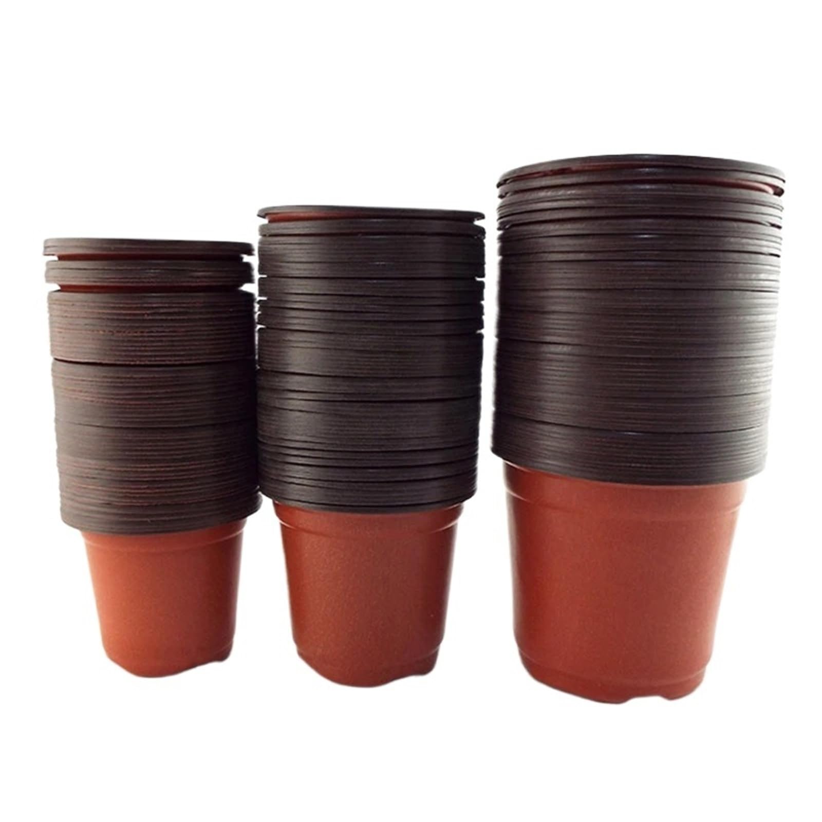 WENYOG Plant Pots Plastic Grow Box Fall Resistant Tray For Home Garden Plants Nursery Cup Transplant Flower Plant Pots(10cm-50pcs)