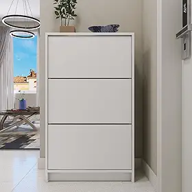 Sapateira Vertical Organizadora 2/3 Portas - Cores Preto e Branco(BRANCA 3 PORTAS)