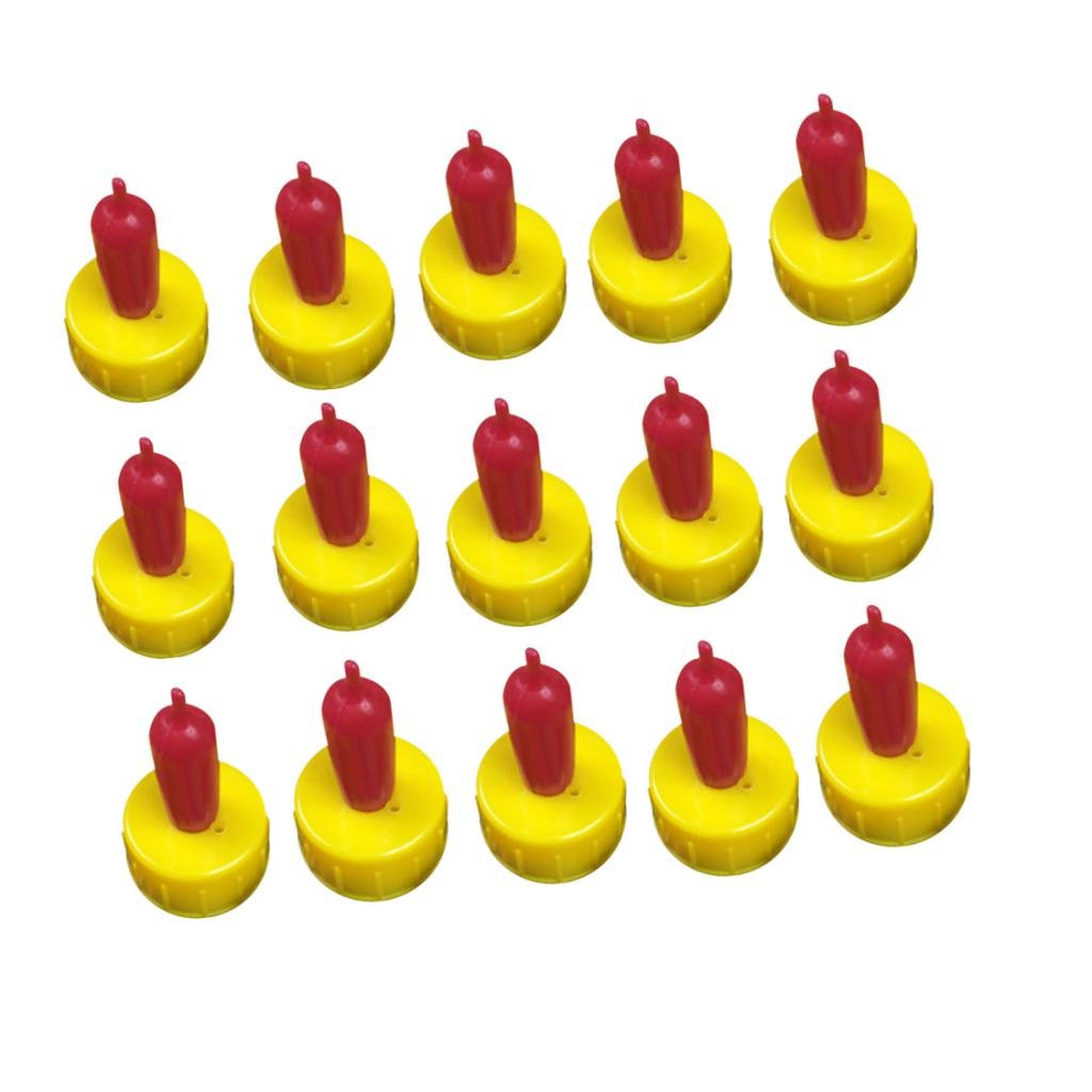 Dovewill 15x Nipple Orphan Bottle Lamb Pet Pup Dog Red Sheep Cat Goat Teat Drink for Feeding Orphaned Lambs 1.7cm Length Nipple