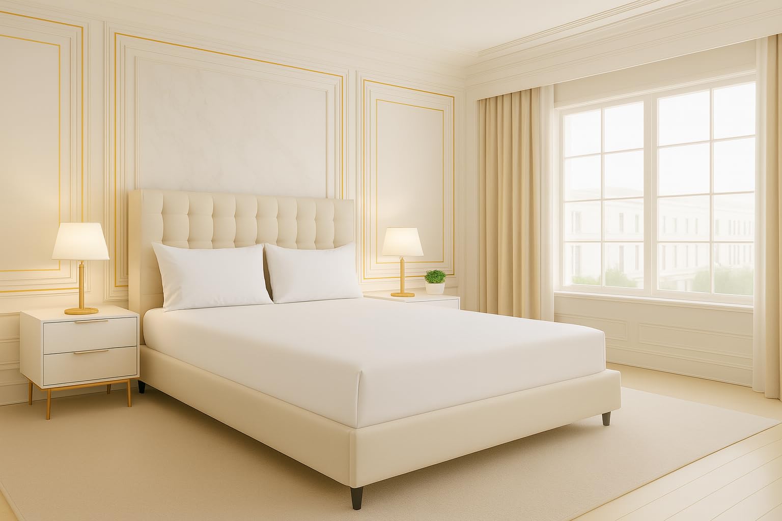 Fitted Sheet Single Bed Premium Quality Elasticated Corner Deep Fitted Sheet 25cm Ease Care, Soft & Comfortable, Fade Resistant Plain Poly cotton Bed Sheets 90 x 190 (White, Single)