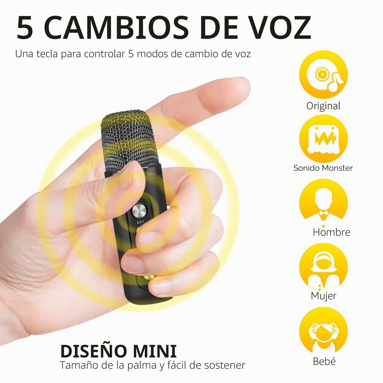 Karaoke 2 microfonos inalambricoso, Máquina de Karaoke Completo Altavoz Bluetooth con 2 Micrófonos, Portatil Karaoke Profesional para Adulto Infanti, Fiestas en Casa Soporte Tarjeta TF, AUX, Disco U