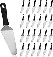 RHBLME 25 Pack Stainless Steel Pizza Spatulas, Pie Servers & Cake Cutters - Non-Slip Grip, Hanging Hole, Dishwasher Safe 10" Baking Tools