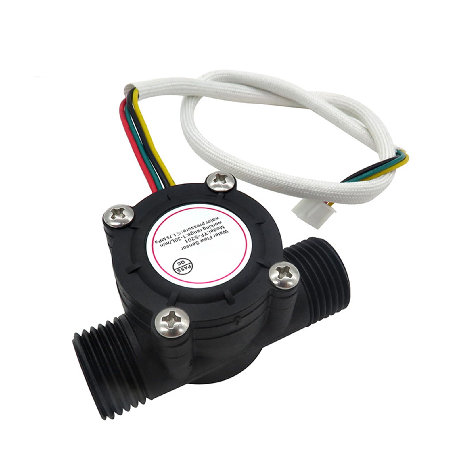 WEISUYUUS Water Flows Sensors Flowmeter Flows Sensors Water Control 1-30L/min 1.75MPa YF-S201 Water Control Liquid Flows Sensors