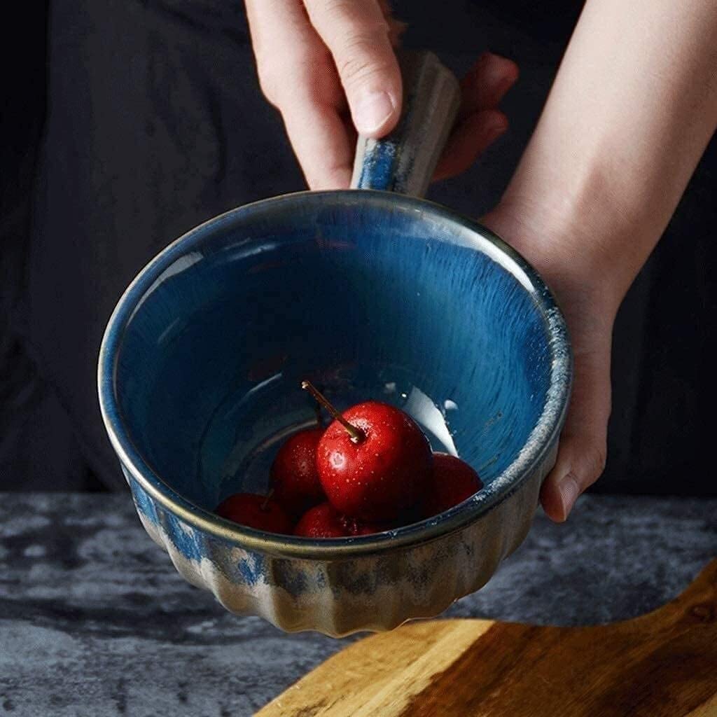 Miska na płatki, miski do zupy, miski ramen, porcelanowe miski na ryż miski na płatki, domowa miska do sałatki owocowej, porcelanowa miska na makaron - 15,4 x 8 cm