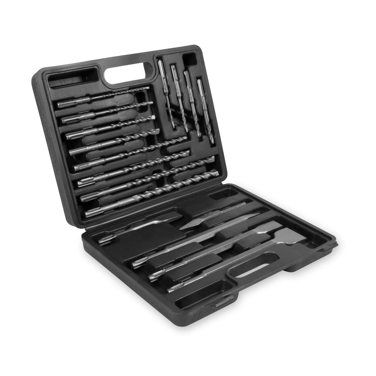 VONROC Set di punte e scalpelli SDS-Plus 17 pezzi. Universale. Include valigetta