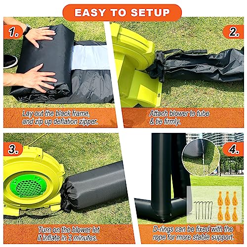 Image of Inflatable Projector Screen for Outside 33ft Blow Up Movie Screen Outdoor with Air Blower, Easy Set Up Inflatable TV Home Theather for Backyards Movie Nights Party Fun, Support Front Rear Projection