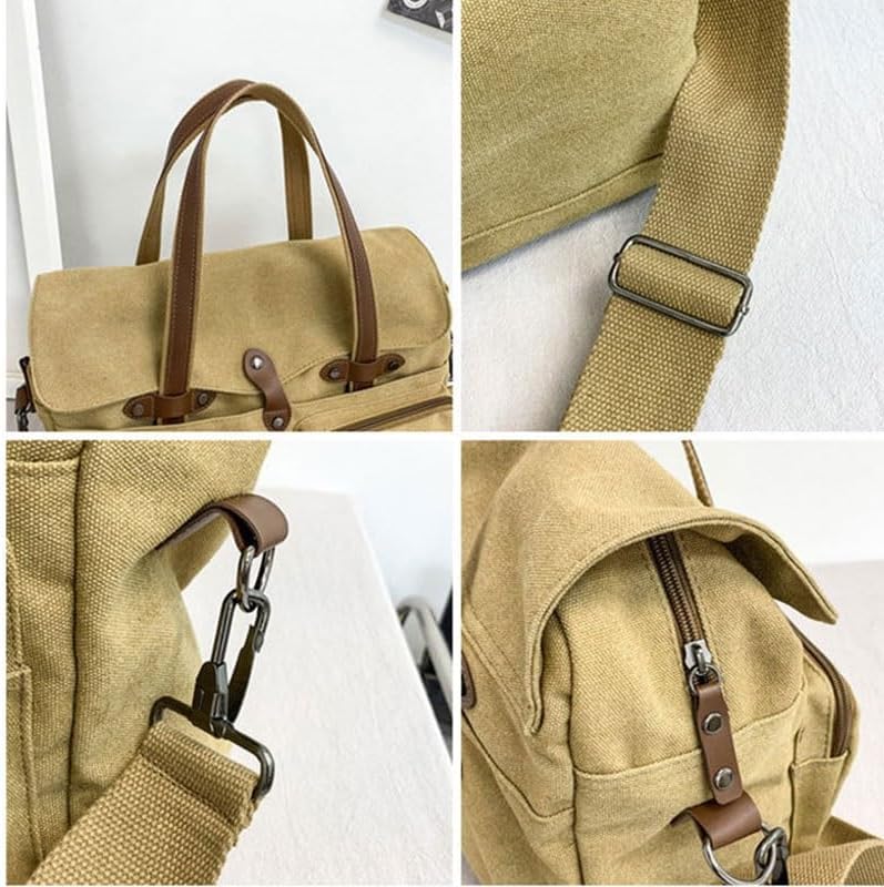 Large-capacity Canvas Handbag Outdoor Travel Multi-layered Messenger Bag A Single-shoulder in School