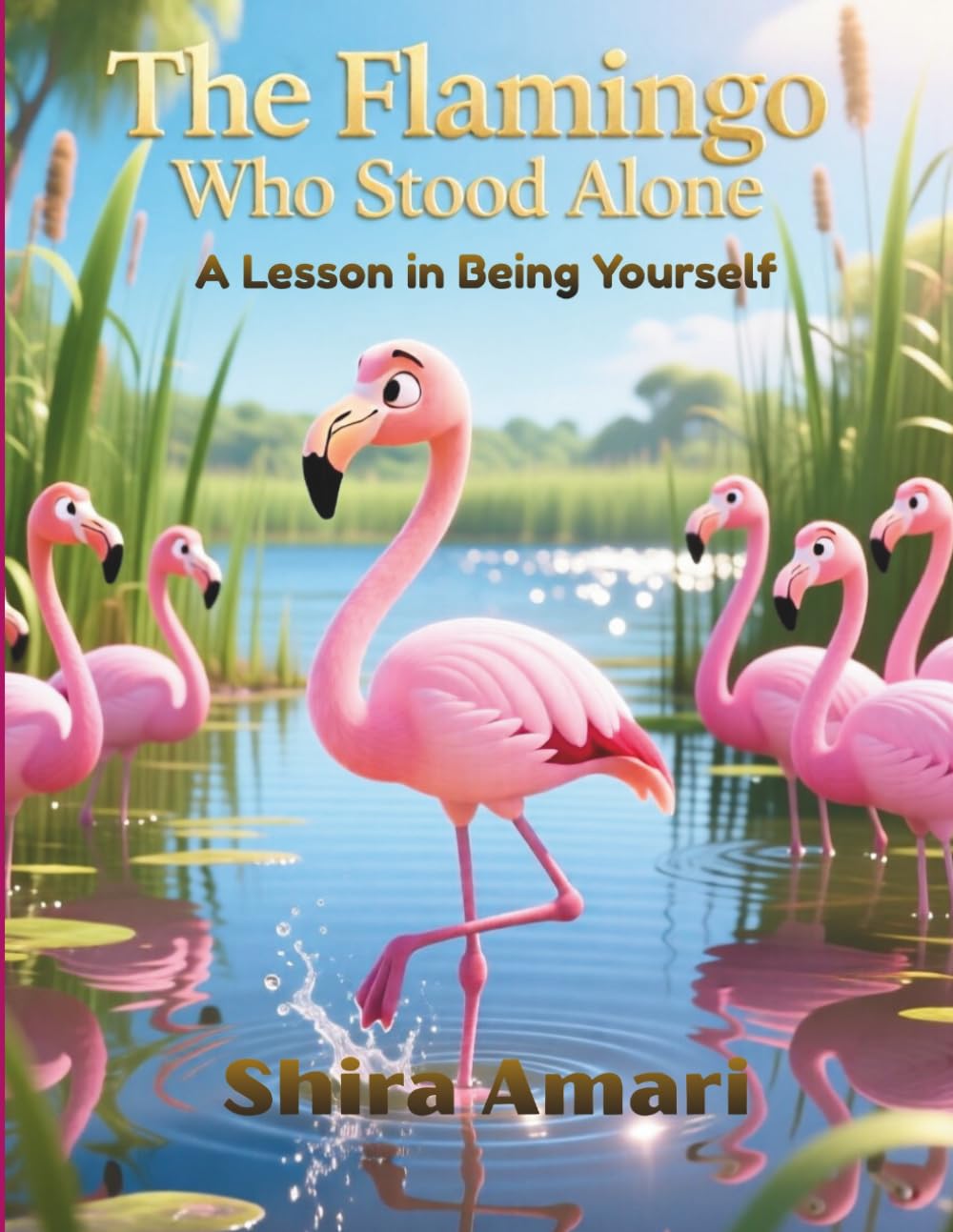 The Flamingo Who Stood Alone: A Lesson in Being Yourself, A Story About Being Different and Brave, Large Print Coloring Pages, Mazes, Spot The ... the Correct Shadow, 8.5 x 11 inches, 81 Pages