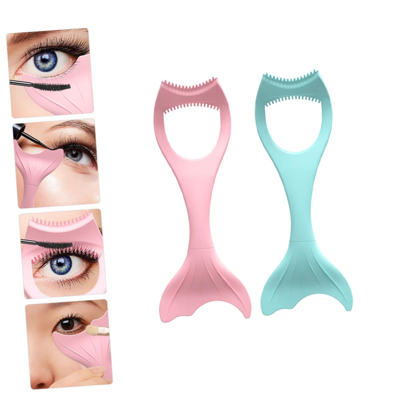 Housoutil 8pièces Outils De Maquillage Multifonctionnels Pour Yeux Silicone Pour Eyeliner Et Mascara Accessoire Pratique Pour Maquillage Parfait