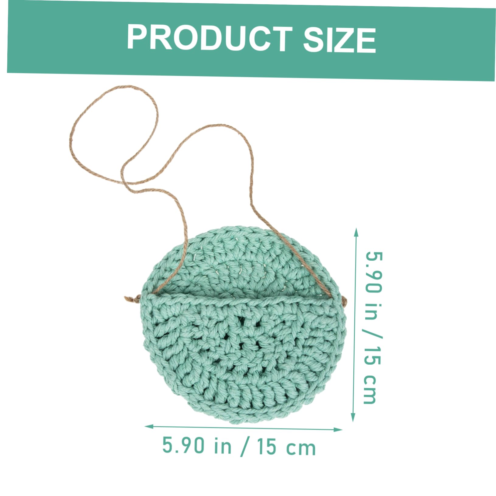 TOYANDONA 3 Pezzi Cesto decorativo in stile nordico parete estetico appendiabiti per piante macramè sospeso gancio all'uncinetto appendini per fiori per esterno cotone Verde chiaro