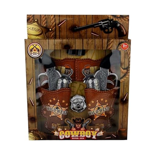 Ecommur 2er-Pack Cowboy-Pistolen Spielzeug Set
