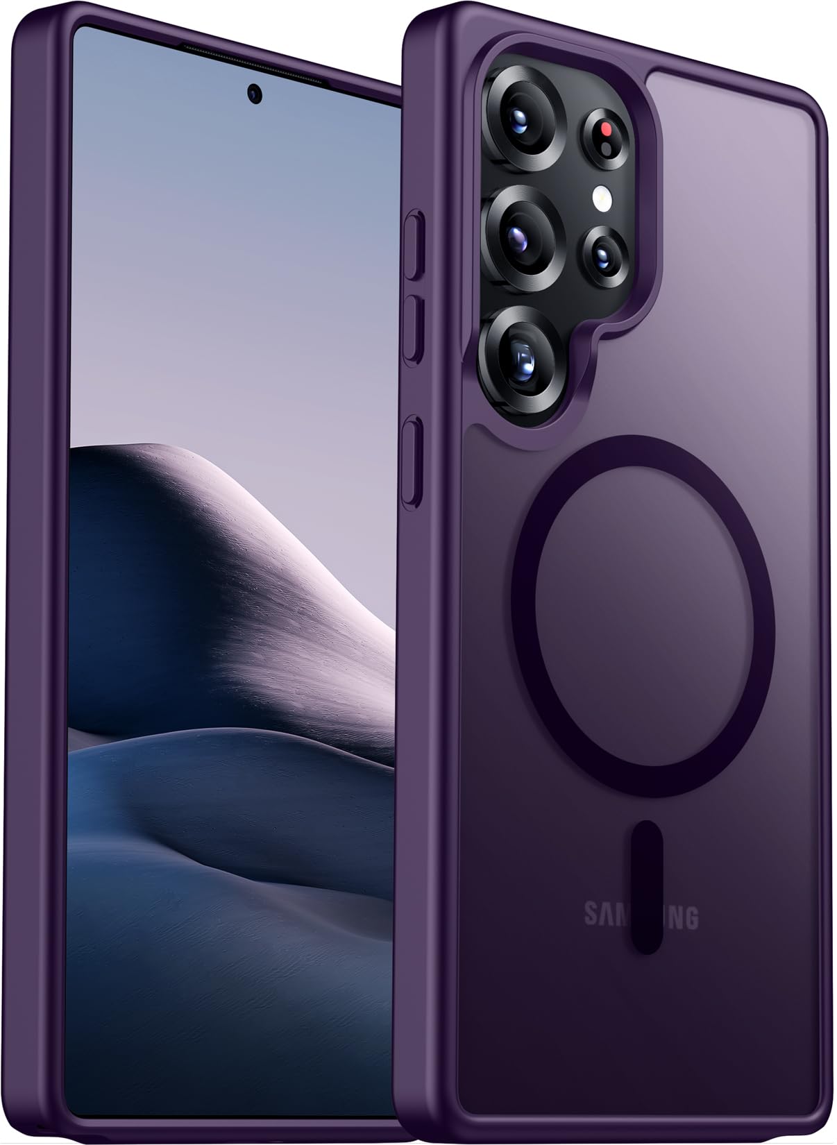 teloxy for Samsung Galaxy S25 Ultra Case Magnetic,[Anti-Fingerprint][Military Grade Drop Protection] Heavy Duty Tough Rugged Shockproof Phone Case for Samsung Galaxy S25 Ultra 6.9”-Dark Purple