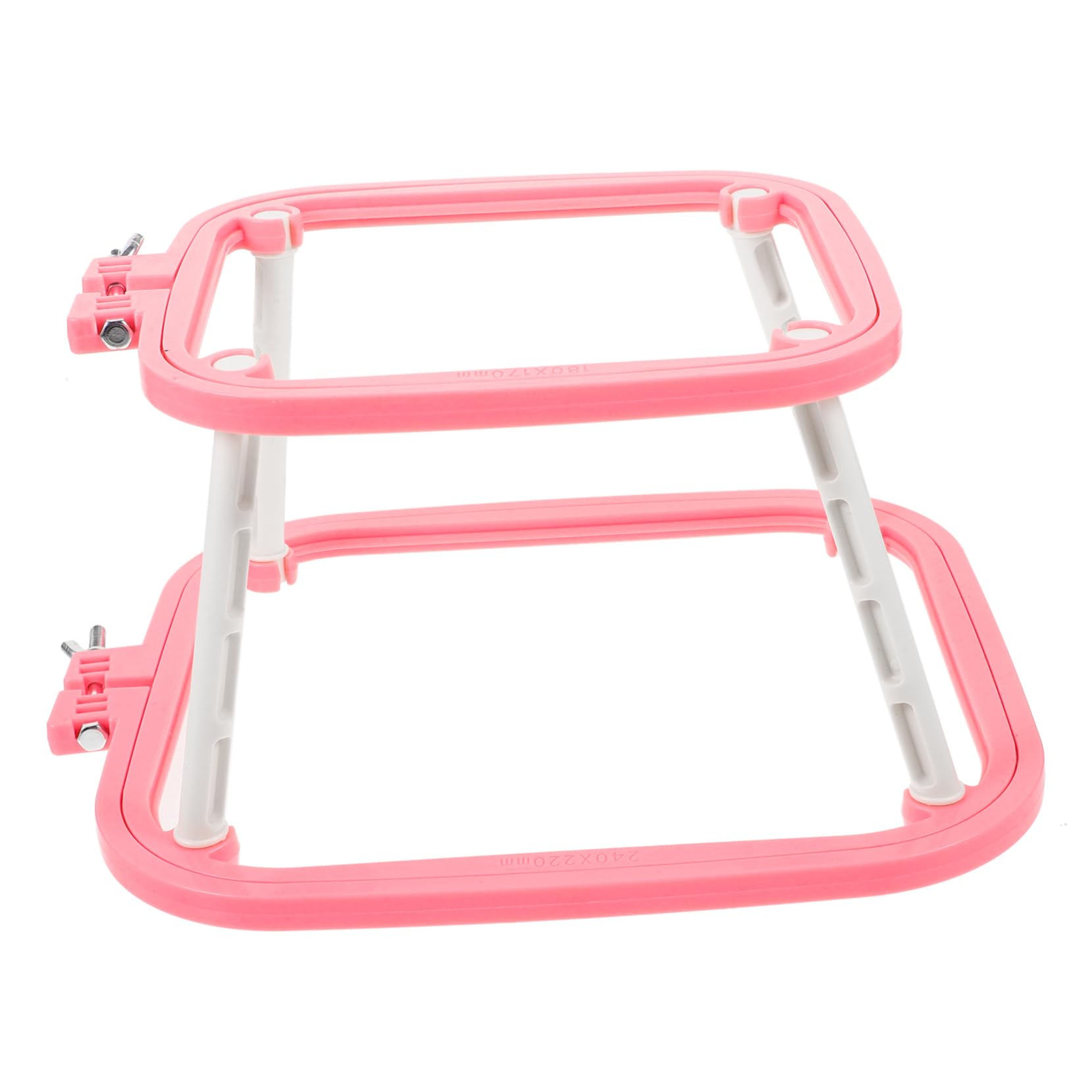 SHINEOFI Telaio da Ricamo Regolabile in Abs Design Doppio Strato per Progetti di Ricamo a Mano, Supporto Elegante per Uso Domestico e Desktop
