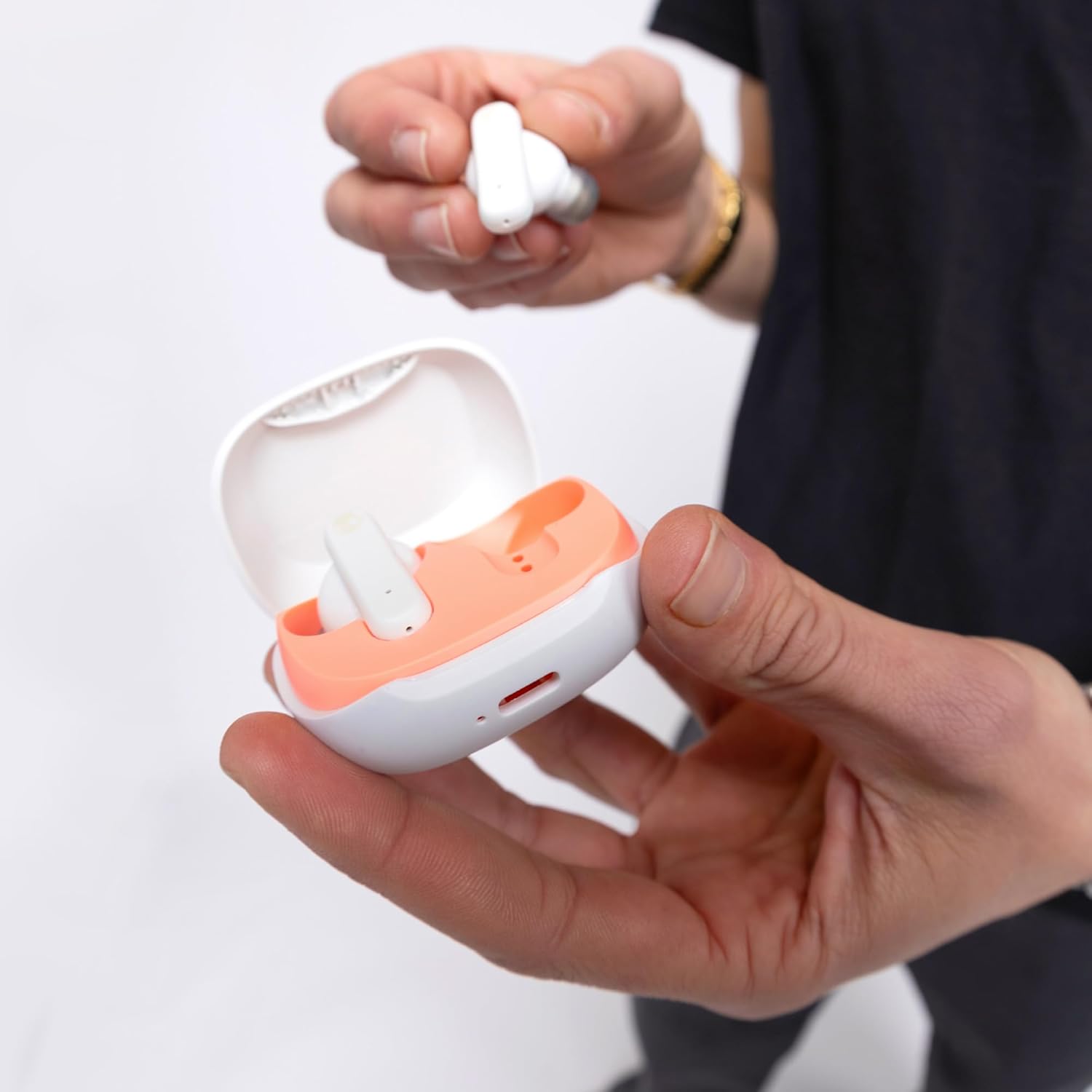 Skullcandy Smokin’ Buds Wireless Earbuds, Bluetooth Headphones, Noise Isolating Fit, Up to 20 Hours Battery, IPX4 Sweat and Water Resistant, Microphone for iPhone Android - Bone - Image 8