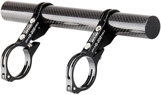 GUB 31.8MM Double Clamp Carbon Fiber Super Long Bike Bicycle Handlebar Extender Extension Light Lamp Computer Phone Mount Bracket Stand Holder