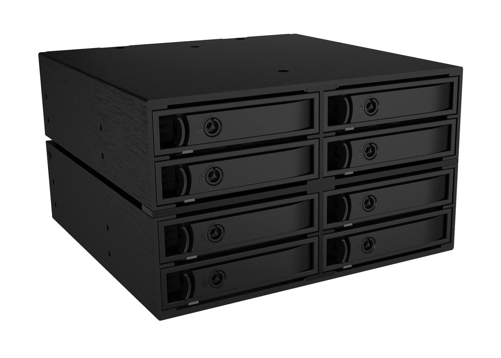 Icy Box Backplane Da 8 Scomparti, 2,5 Pollici, Per 2 Alloggiamenti Da 5,25 Pollici, Sas Iii 12 Gbps E Sata Iii 6 Gbps, Mini Sas Hd Host, Ventola - 4