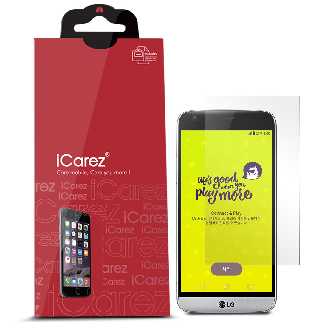 iCarez LG G5 Screen Protector [HD Clear] [ Unique Hinge Install Method