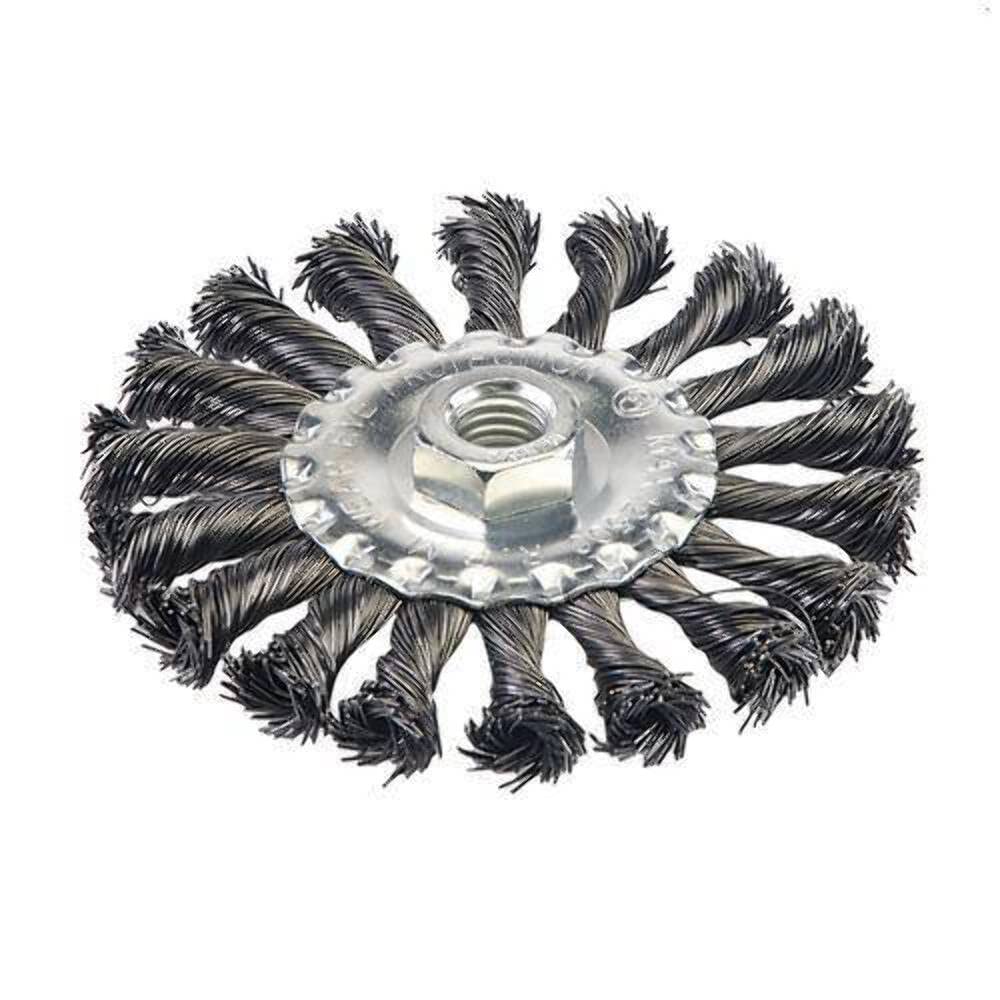 Silverline Angle Grinder 115Mm Twist Knot Steel Wire Wheel Brush