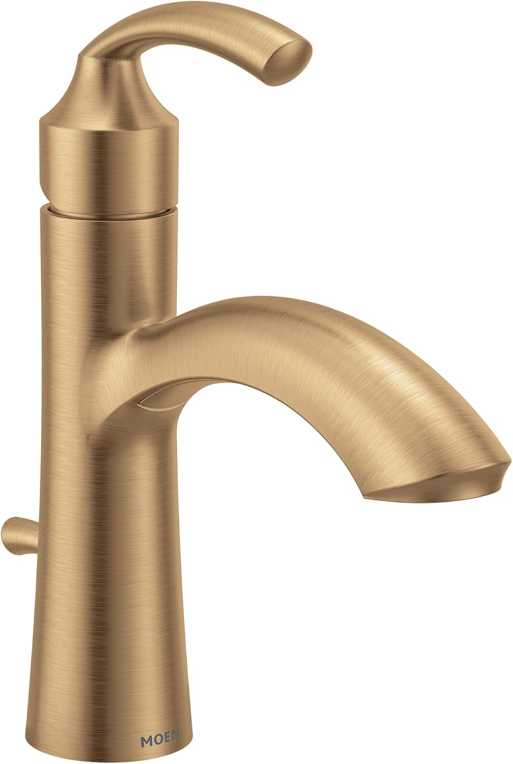 Moen Glyde Bronzed Gold Single Handle Bathroom Sink Faucet with Optional Deckplate, 6170BZG
