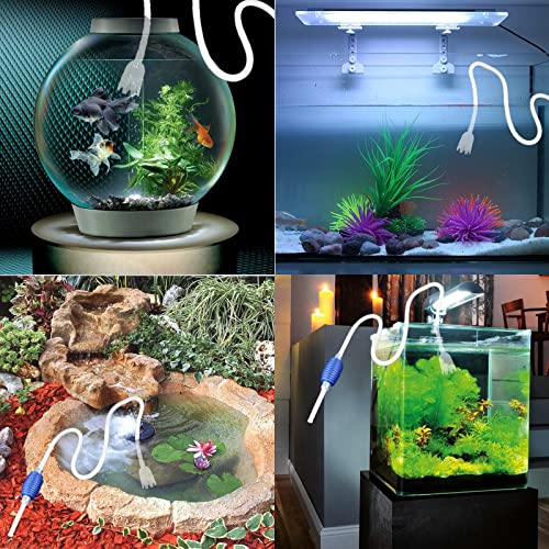 Pulitore per acquari,pulitore per ghiaia,cambia acqua per acquari,pulitore per detriti di pesce,sifone per Acquario,pompa a sifone,per acquario con controllo del flusso regolabile,1 pz - Image 4