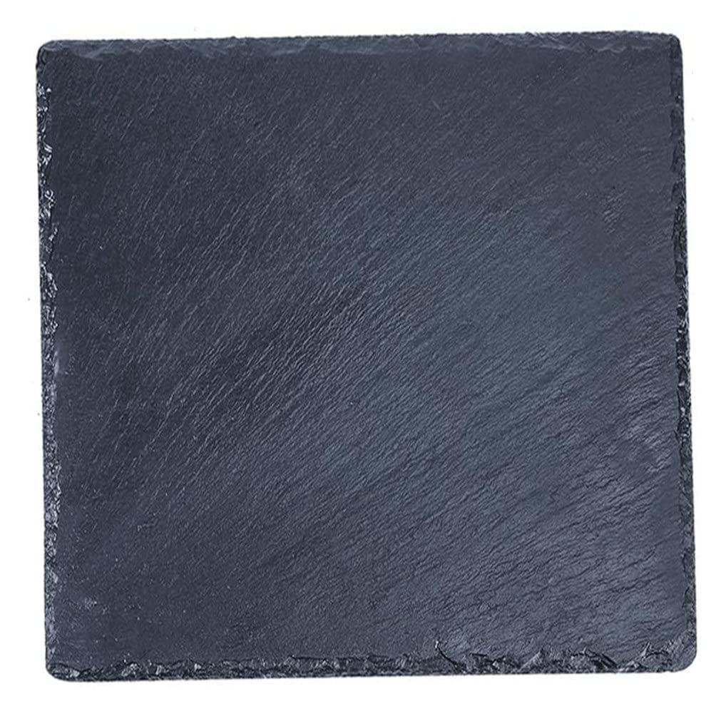 Wedhapy Aquarium Slate Aquarium Slate Reptile Habitat Rock Tortoise Slate Reptile Basking Feeding Dish Black S