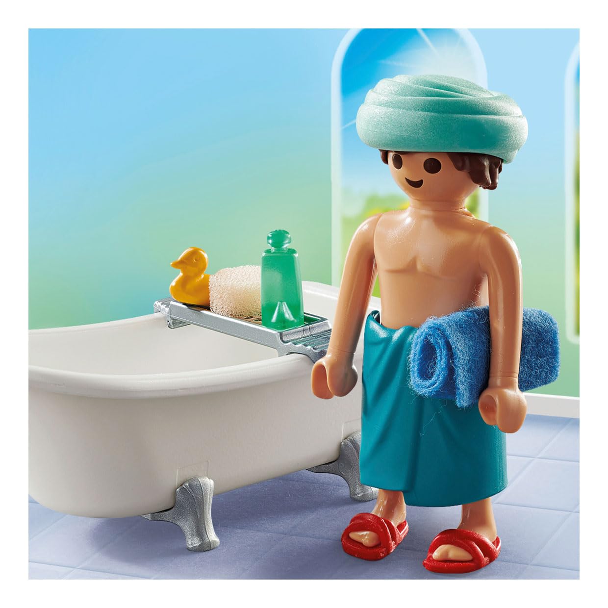 PLAYMOBIL Special Plus, Man in the Bathtub, Ages 4, Dark Blue - Image 3