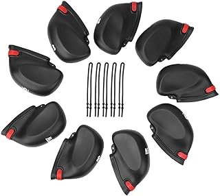 Capa de golfe para taco de golfe, 9 unidades de cobertura para taco de golfe, para iniciantes, amantes do golfe, campos de golfe