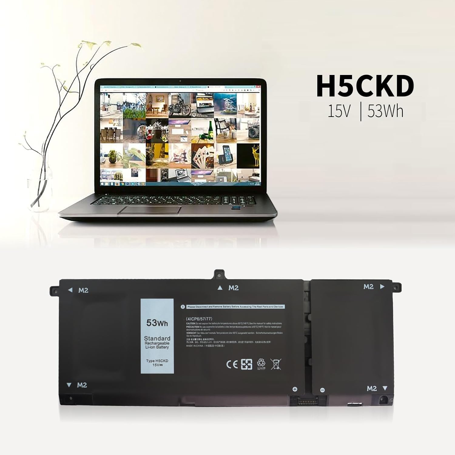 Amazon.com: H5CKD Laptop Battery for Dell inspiron 7300 7306 7405
