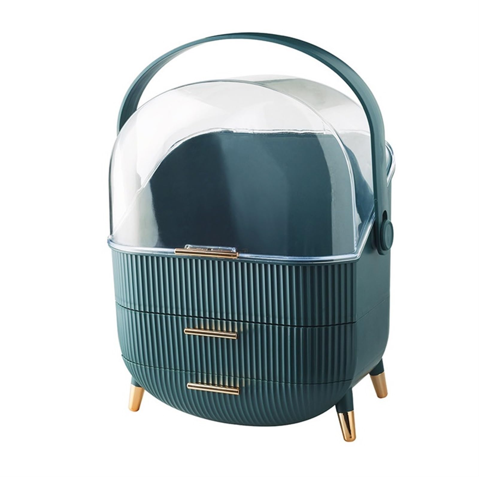 Kosmetik Aufbewahrungsbox Kunststoff Kosmetik Aufbewahrungsbox Mit Schublade Lagerung Dressing Tisch Bad Aufbewahrungsbox Für Schlafzimmer(Grün)