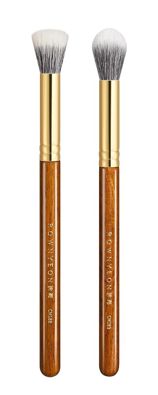 Conjunto com 2 pincéis de maquiagem Desert Oak ROWNYEON CM 188 e CM 189
