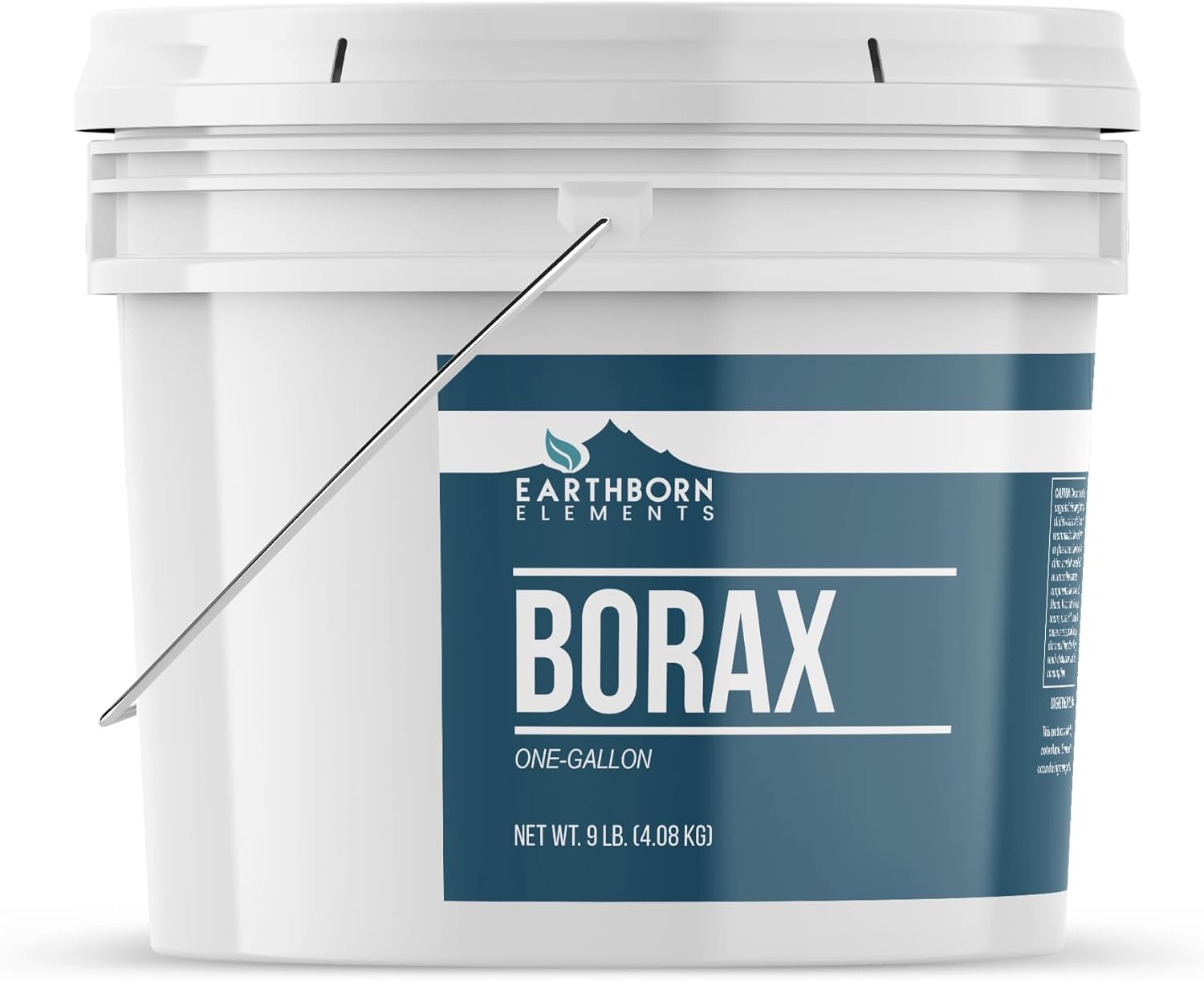 Earthborn Elements Borax Powder (1 Gallon), Multipurpose Cleaner & Detergent Booster, Resealable Bucket (144 Ounce)