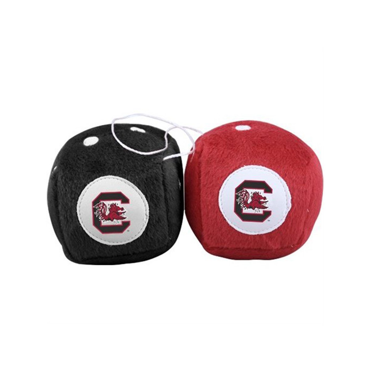 NCAA South Carolina Fighting Gamecocks Football Team Fuzzy Dice, Red