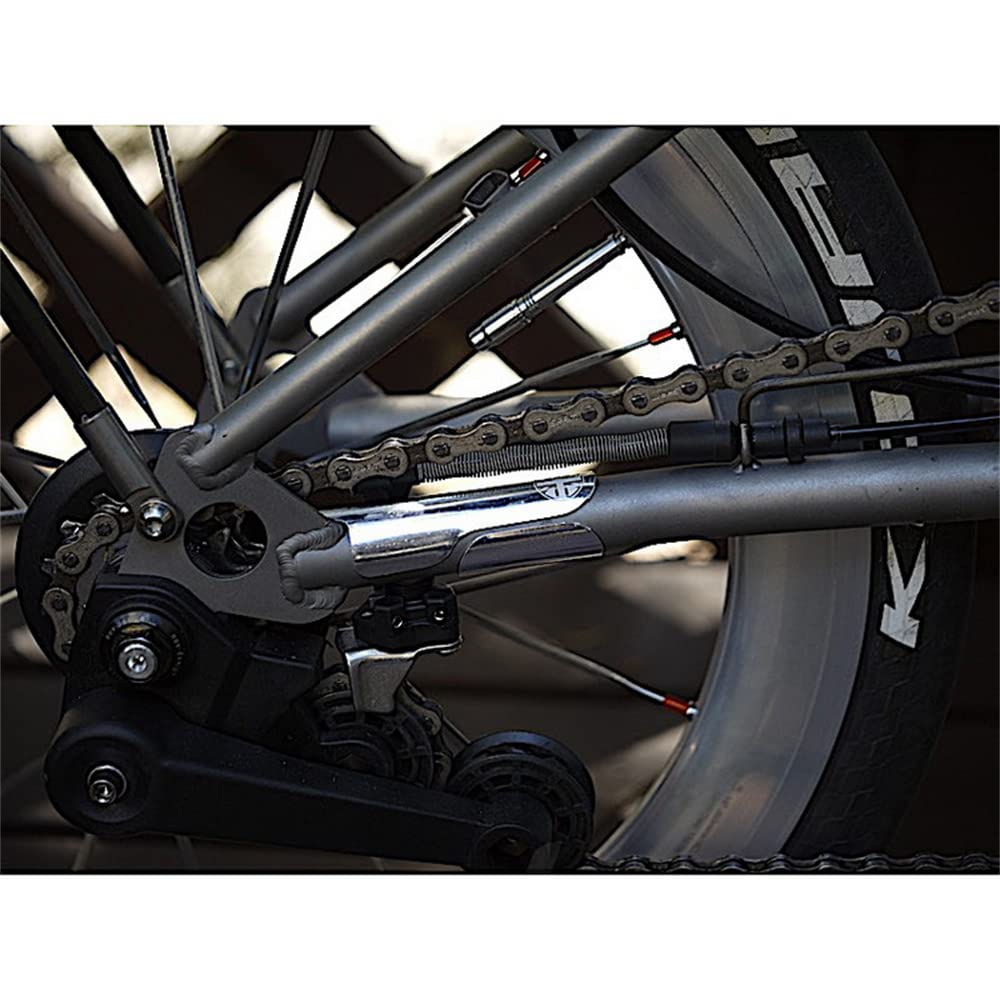 Pegatinas de aleación de aluminio BMX para brompton pegatina Horquilla soporte inferior horquilla trasera evita la fricción para brompton proteger (negro)