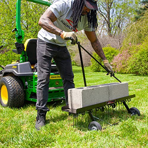 Brinly Dt-402Bh-A Tow Behind Dethatcher With Preassembled Tines & Transport Mode, 40" #TOP6