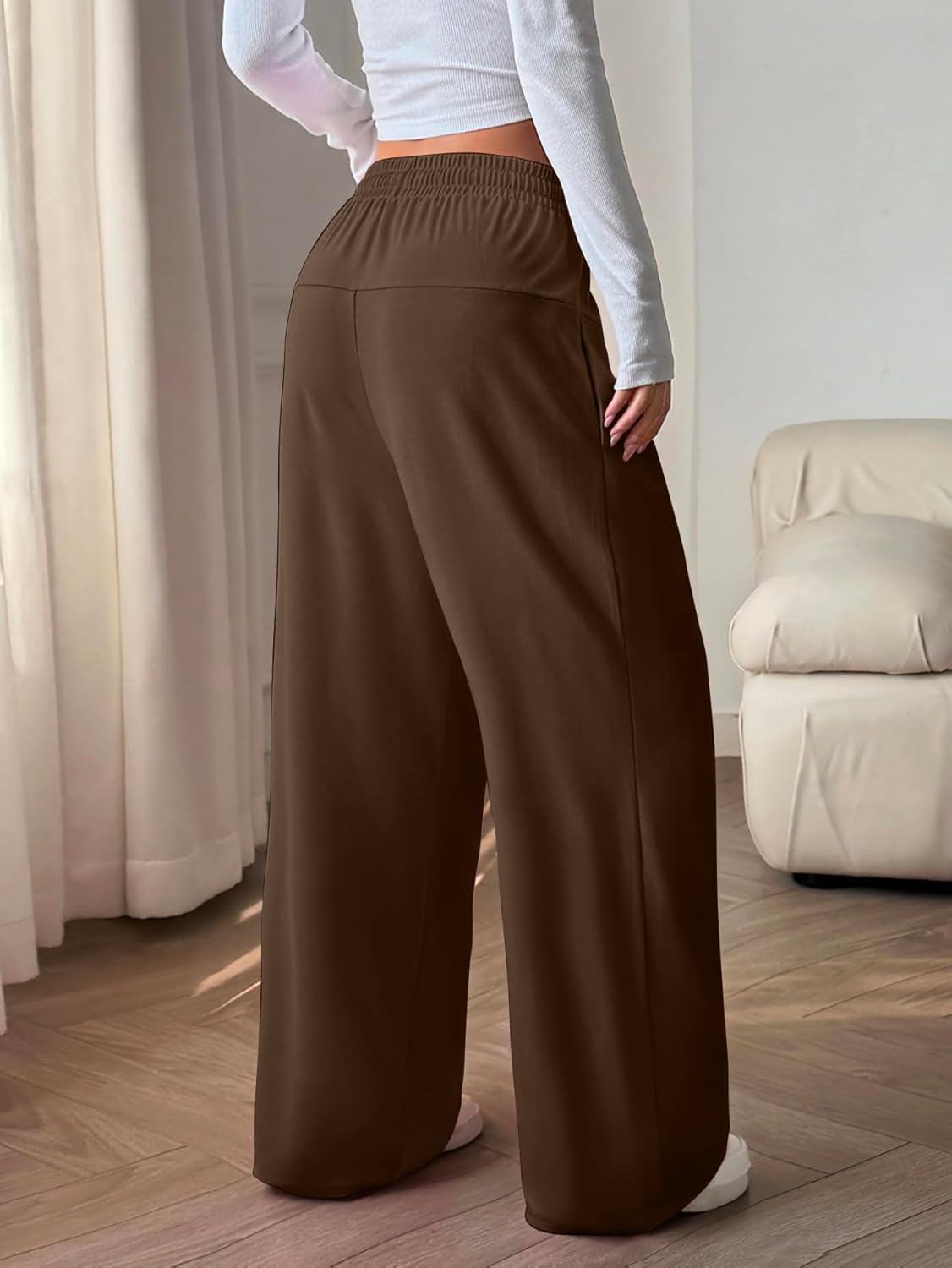 ZAFUL Womens Wide Leg Drawstring Sweatpants Spring Baggy Lounge Travel Pants Fashion Outfits 2026 Joggers Clothes - Image 6