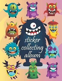 Sticker Album monster: Sticker album monster My Favorite Book Sticker Journal 8,5"x11" Collecting Album Activity Book for , Children, Boys & Girls (Reusable Sticker Book - Sticker Book)