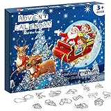 Advent Calendar 2022 Christmas Countdown Calendar Decoration 24pcs Metal Wire Puzzle Toys Gift Box S