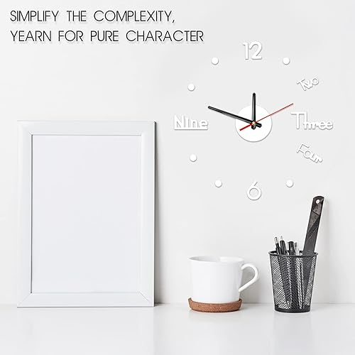 Miniatura 2 de Reloj de pared de 15 pulgadas para decoración de sala de estar, sin marco, reloj de pared grande para dormitorio, sala de estar, cocina, funciona