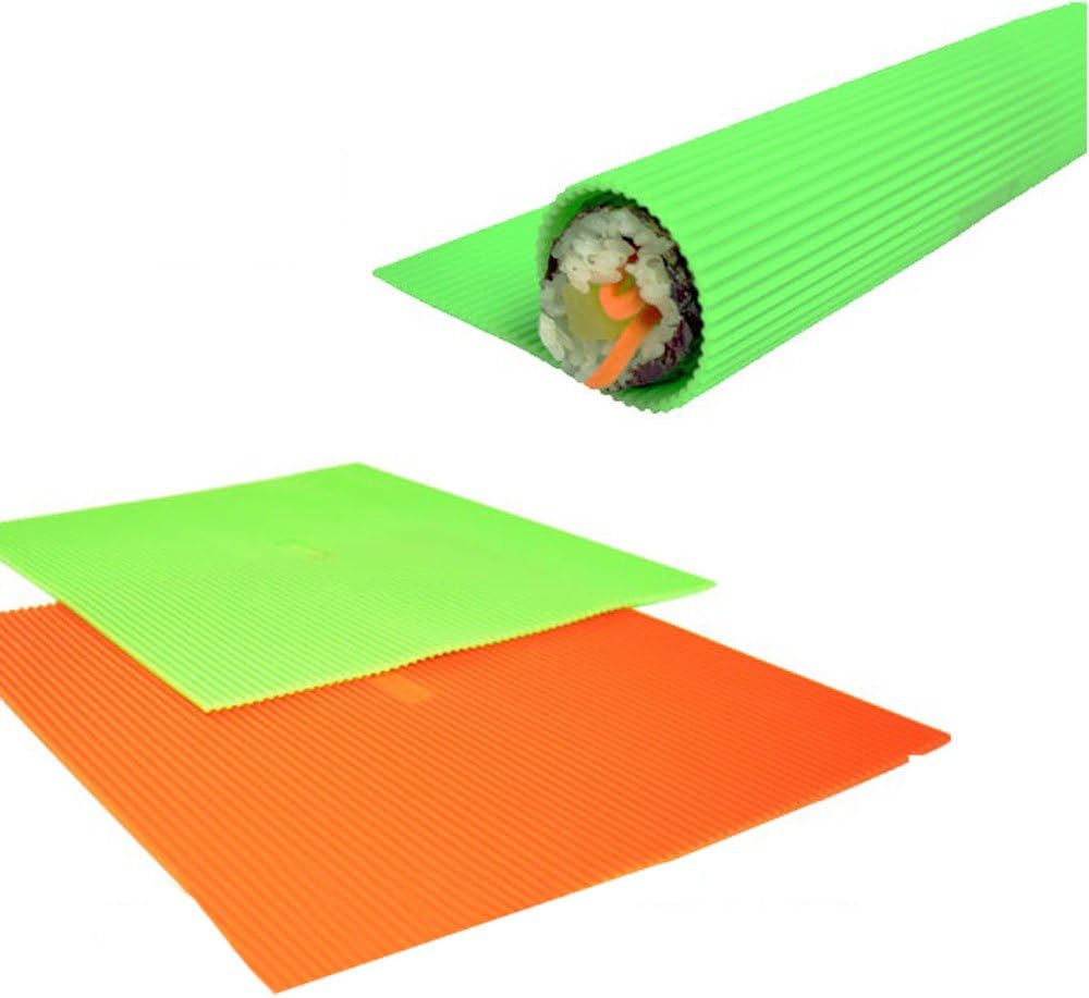 Silicone Gimbap Mat Cooking Tools Rice Roller Safe (Orange)