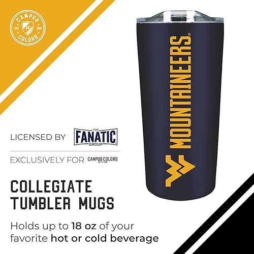 Miniatura 215 de Campus Colors Vaso de acero inoxidable de la NCAA perfecto para el día del partido, 18 onzas, doble pared, mantiene las bebidas perfectamente Azul