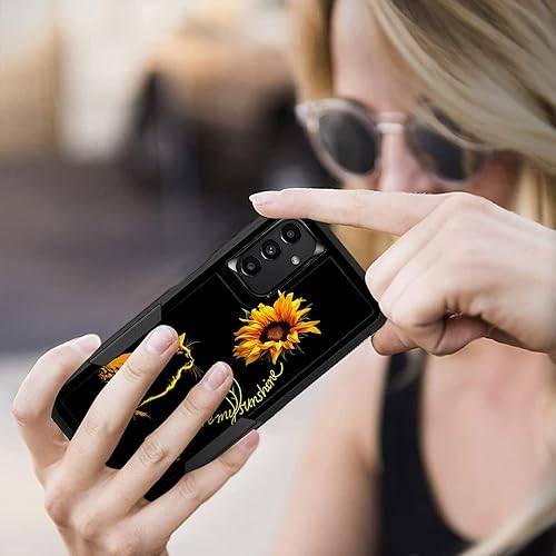 Miniatura 6 de Funda para Galaxy A13 5G, doble capa híbrida resistente resistente a prueba de golpes de policarbonato duro + funda protectora de silicona suave