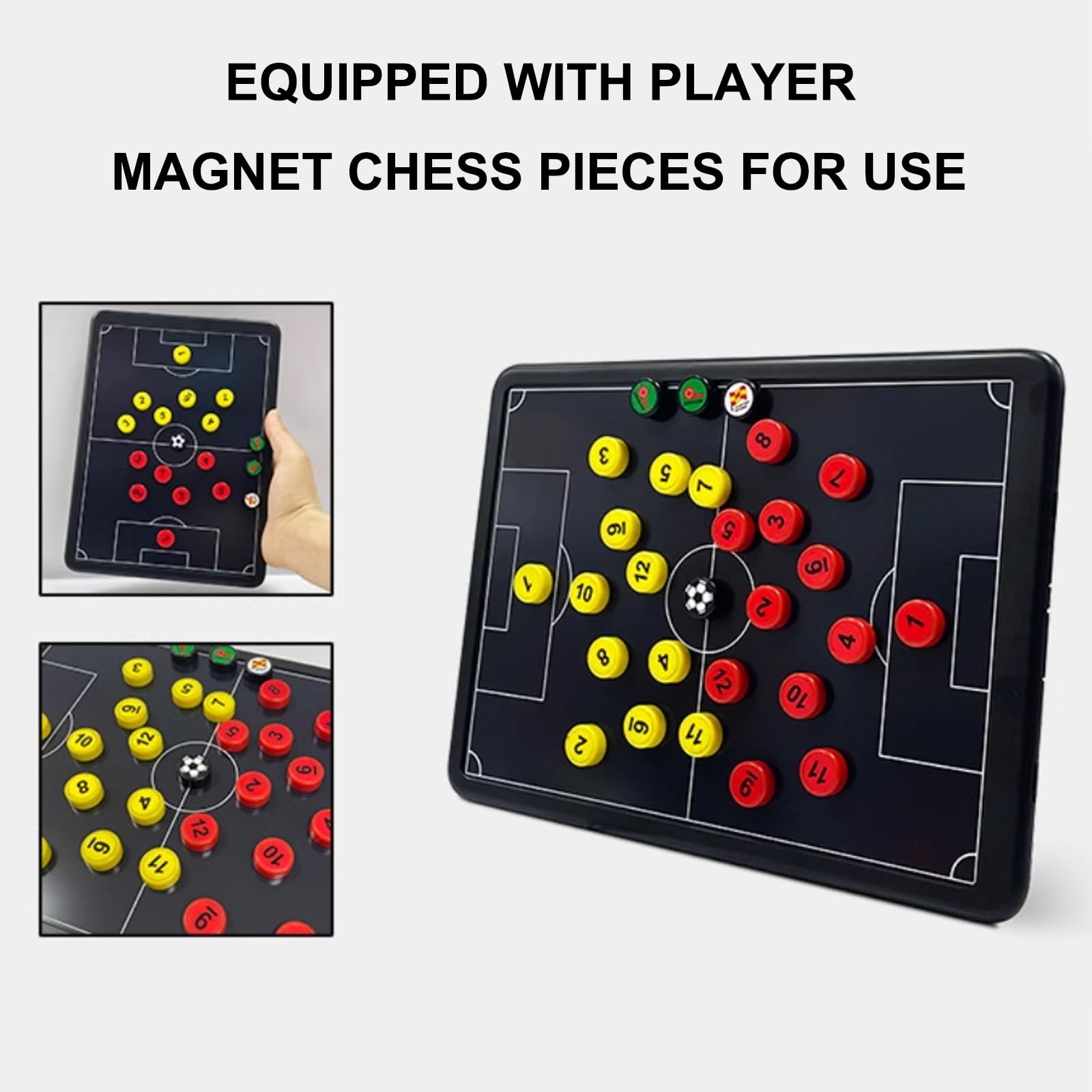 Lavagna Calcio, Lavagnetta Strategie, Cartella Tattica per Allenatore di Calcio, Lavagna Calcio Allenatore con Penna Magneti, per Calcio, Calcio, Set Completo di Lavagna della Squadra