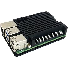 Raspberry Pi 5 Aluminum Alloy Armor Case with Heatsink Cooler Passive Cooling for Raspberry Pi 5 4GB/8GB Black