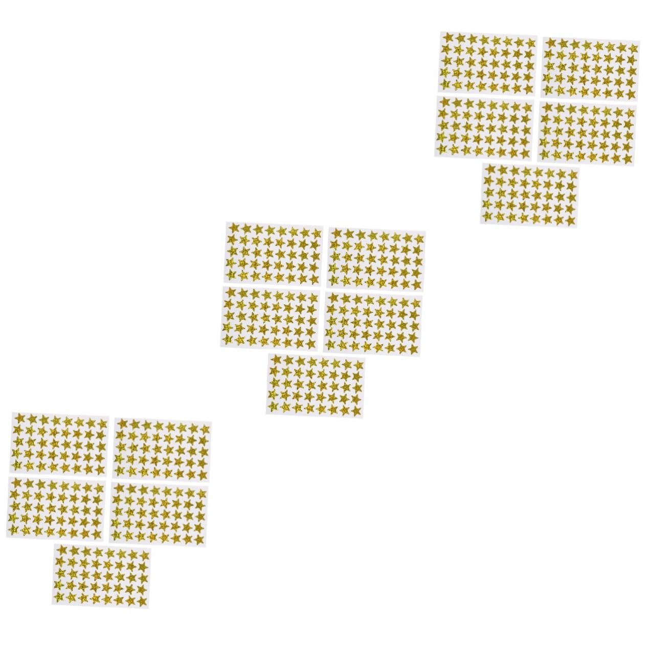 SHINEOFI 15packungen Selbstklebende Goldene Sternaufkleber Für Belohnungen Motivationsaufkleber Für Schule Kindergarten Und Mehr Für Schülerpreise Und Kreative Projekte