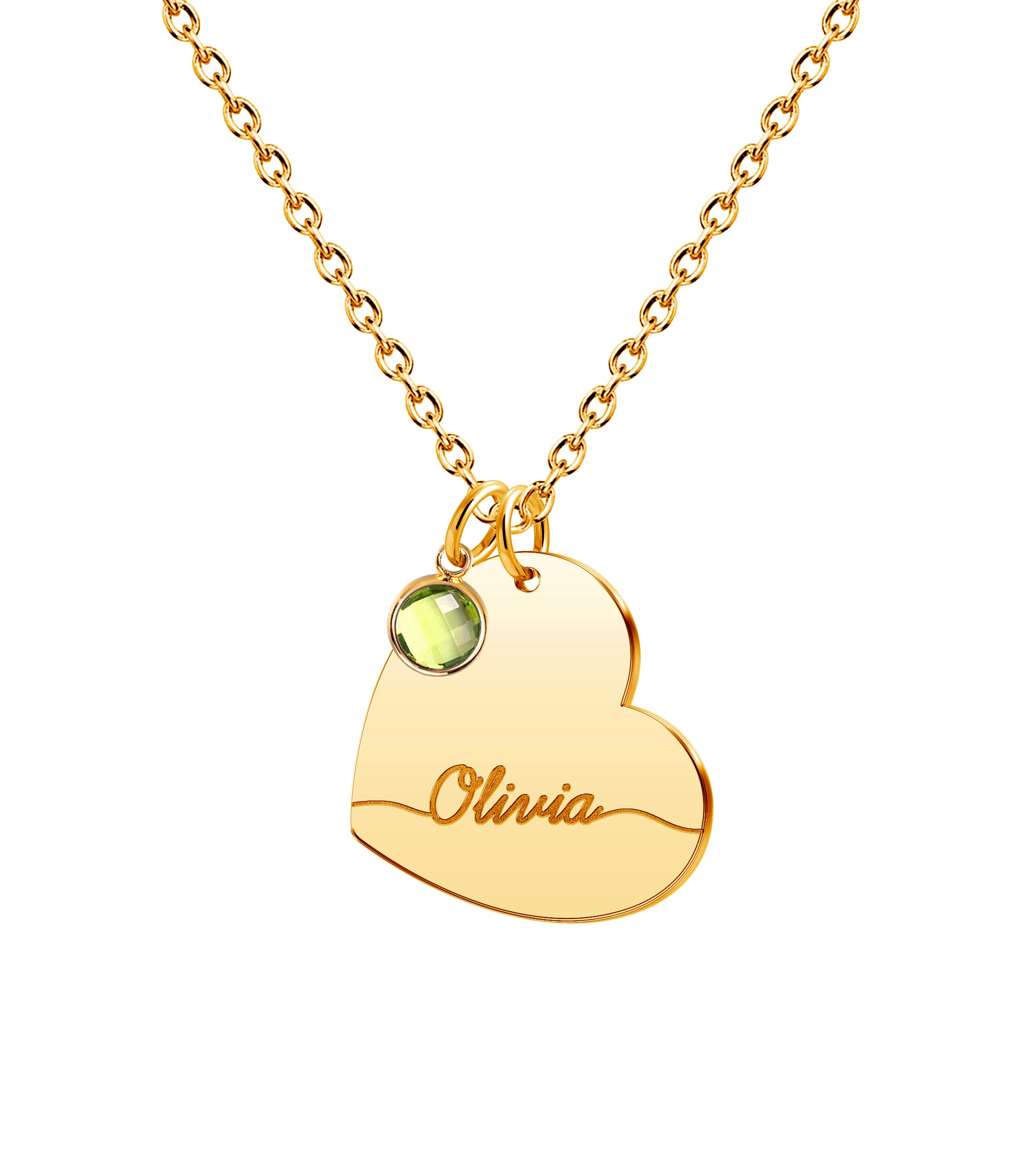 CoolJewelry Custom Name Necklace for Women Personalized Name Necklaces with Heart 18K Gold Plated or Sterling Silver Nameplate Customized Pendant Jewelry Gift