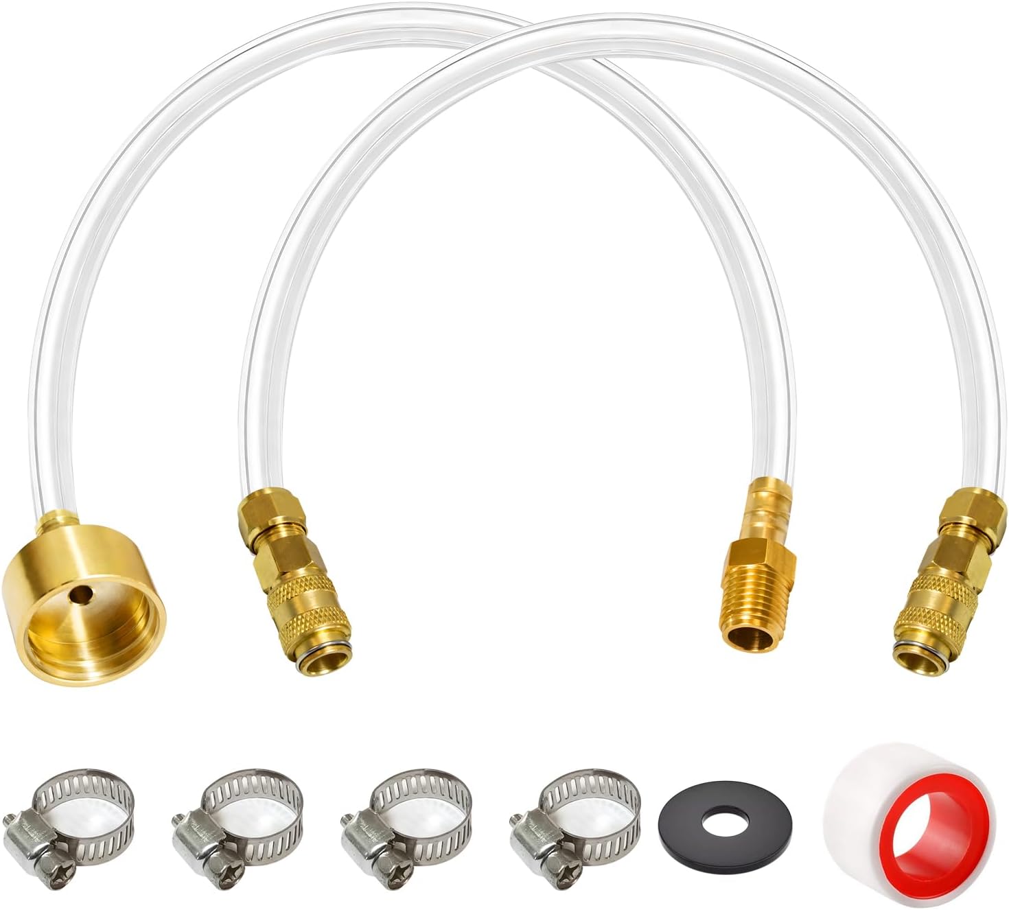 Seastar Hydraulic Steering Bleed Kit, Leak-Proof Quick-Connect Marine Bleeder Tool, Upgraded Cap for Clean Fill & Drain, Compatible with Seastar Hydraulic Steering Systems (Brass style)