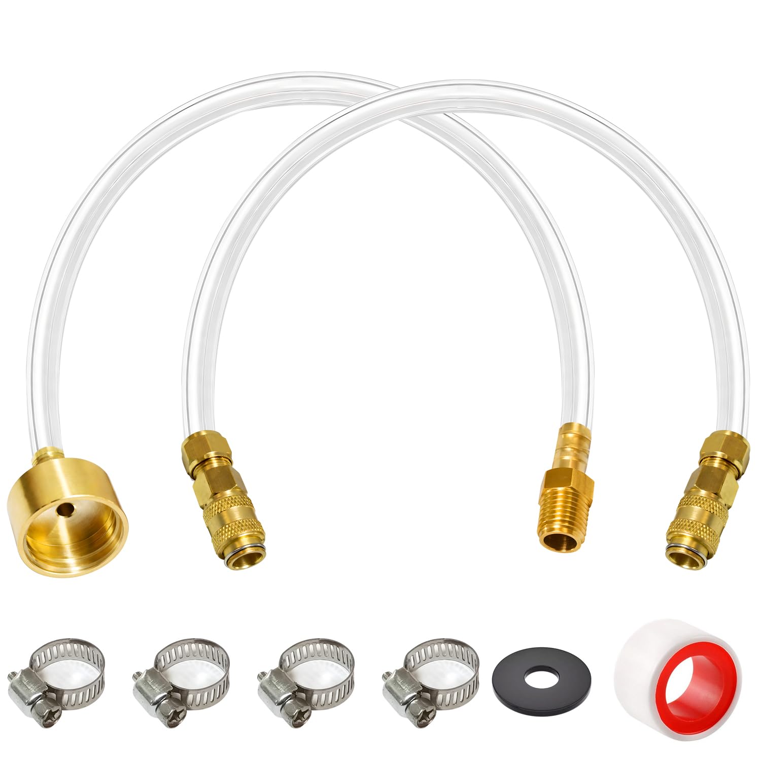 Seastar Hydraulic Steering Bleed Kit, Leak-Proof Quick-Connect Marine Bleeder Tool, Upgraded Cap for Clean Fill & Drain, Compatible with Seastar Hydraulic Steering Systems (Brass style)
