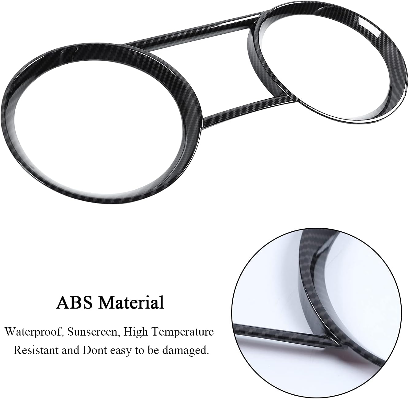 RT-TCZ Carbon Fiber Dashboard Instrument Panel Trim Frame Cover Interior Accessories for 2010-2014 Ford Mustang