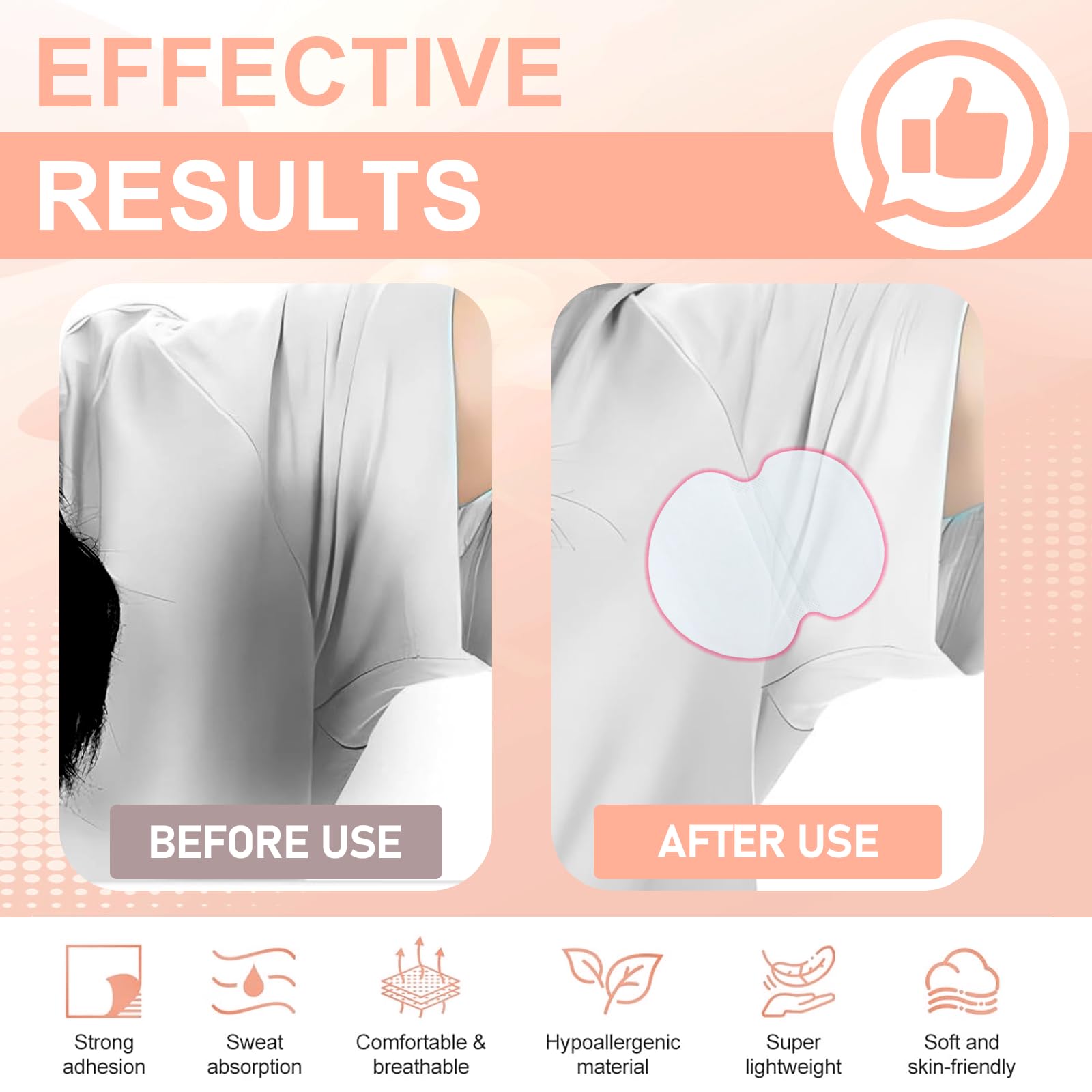 80 Piezas Almohadilla De Axila Autoadhesiva, Almohadillas Sudor Axilas, Desechables Almohadillas Protectoras Para El Sudor, AbsorcióN Y Reducir Olor, Para Mujeres Y Hombres