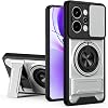 Compatible with Realme P4 Power 5G Case Cover,Compatible with Realme P4 Power 5G RMX5107 with Slide Camera Cover Phone Stand Protective Case Silver